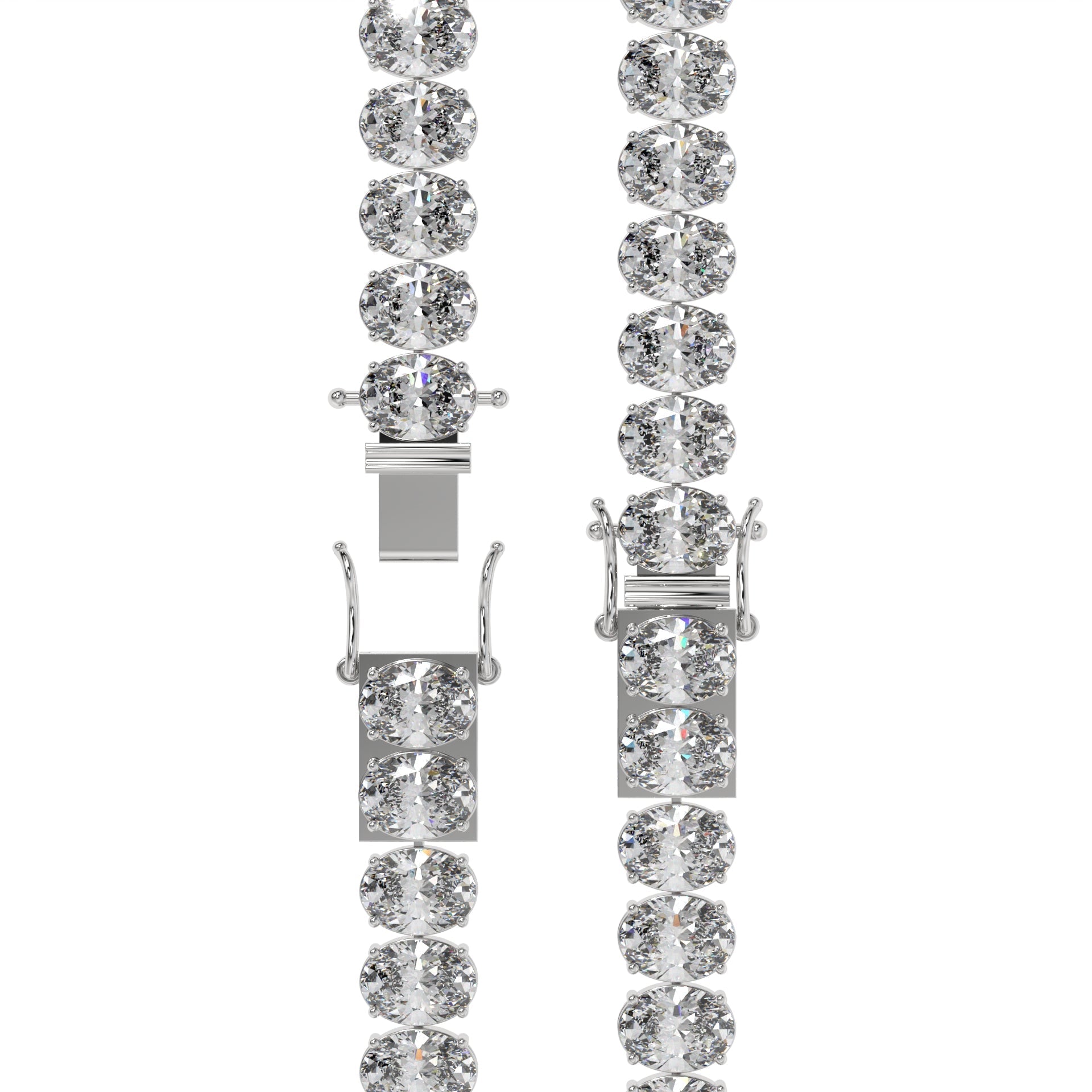 Classic Oval Diamond Tennis Bracelet Caratlink