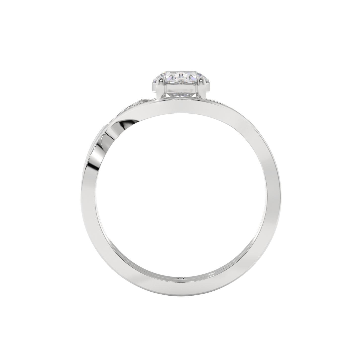 Eternal Wave Oval Diamond Ring Caratlink