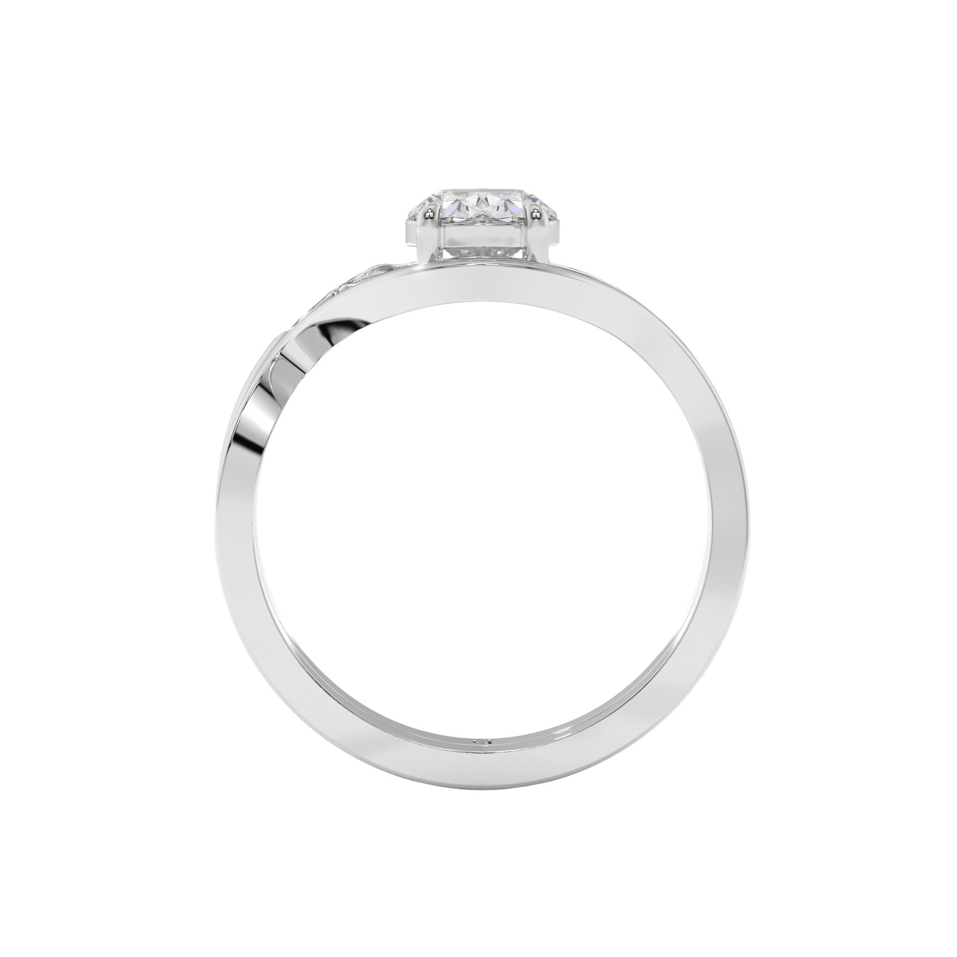 Eternal Wave Oval Diamond Ring Caratlink