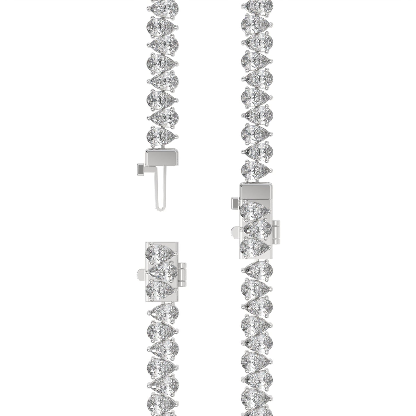 Pear Elegance Diamond  Tennis Bracelet Caratlink