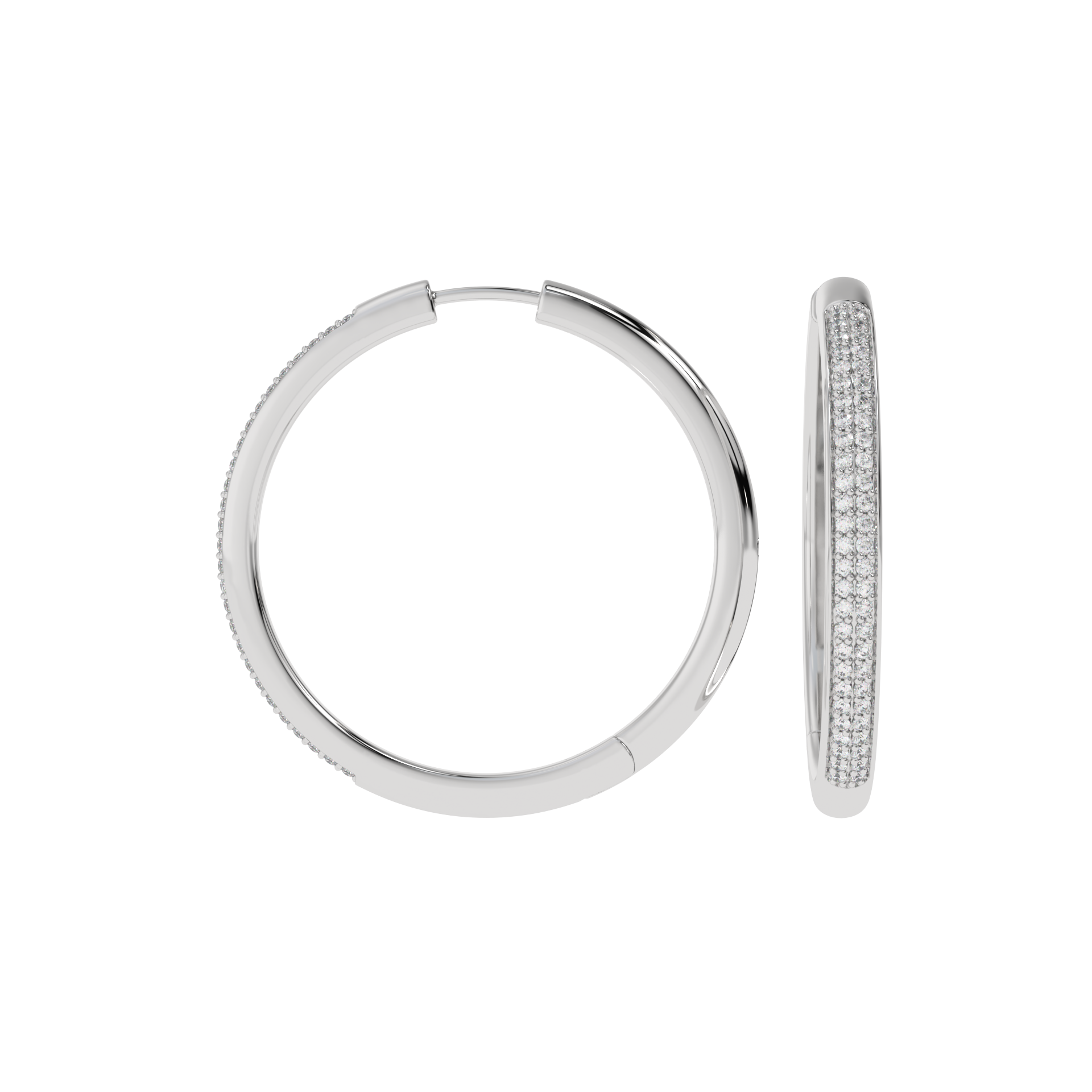 Eternal Spark Pavé Hoop Earrings Caratlink