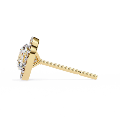 Sparkle Halo Diamond Studs CaratLink