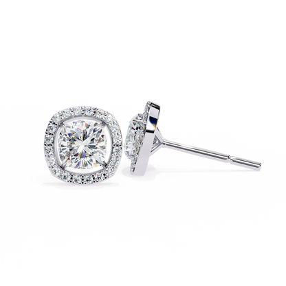 Sparkle Halo Diamond Studs CaratLink