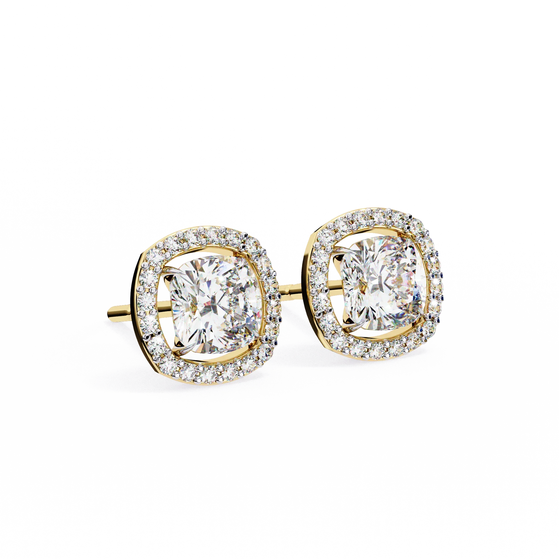 Sparkle Halo Diamond Studs CaratLink