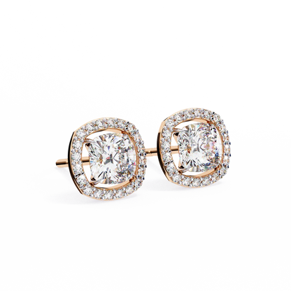 Sparkle Halo Diamond Studs CaratLink