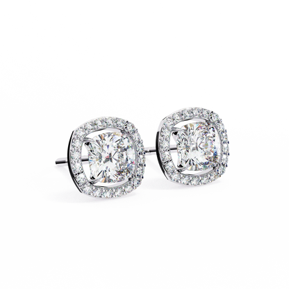 Sparkle Halo Diamond Studs CaratLink