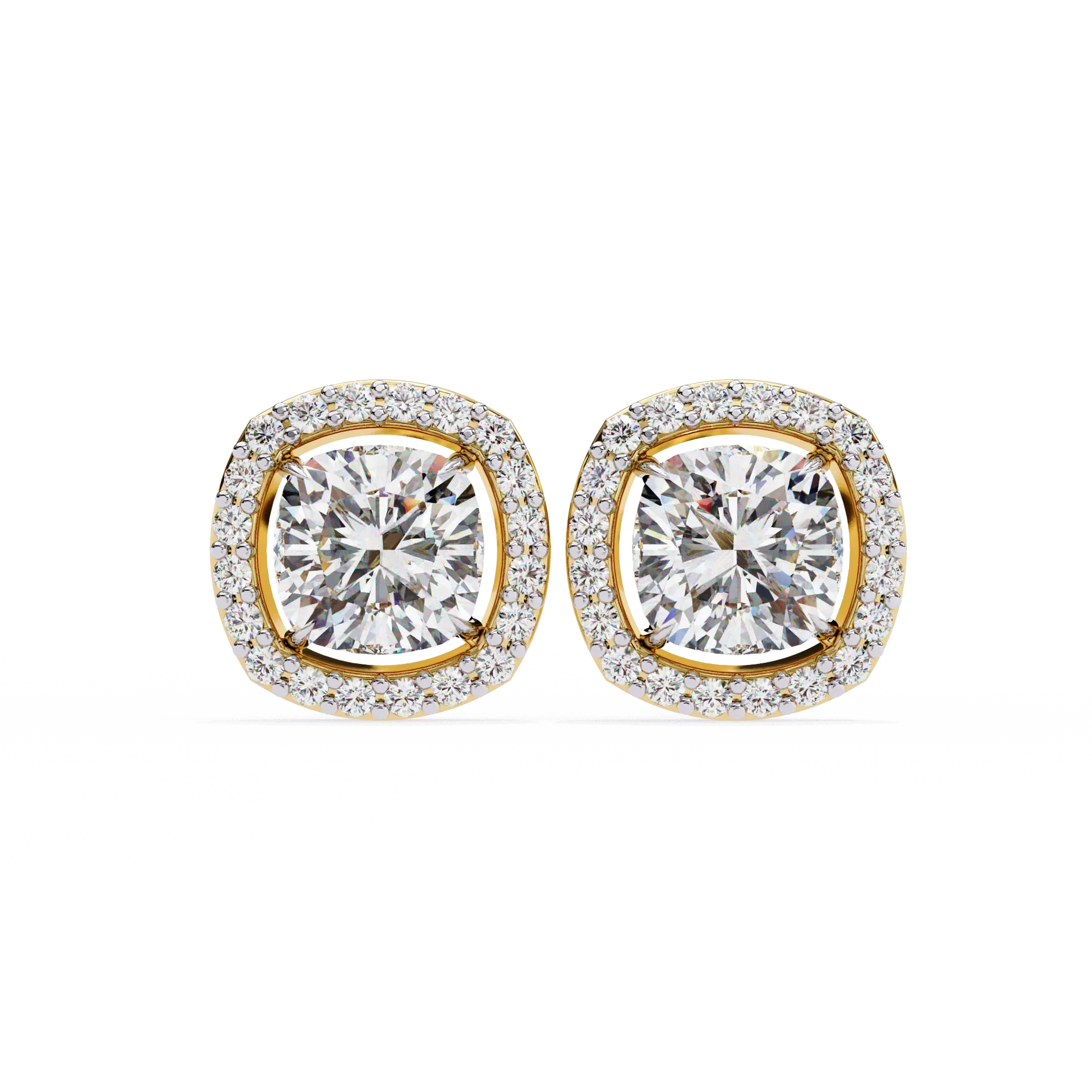 Sparkle Halo Diamond Studs CaratLink