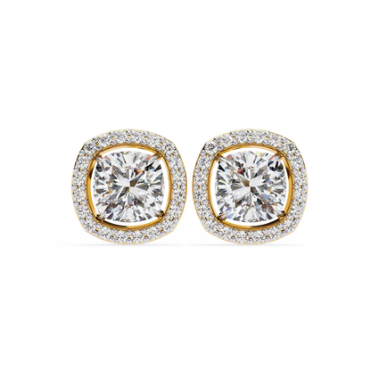 Sparkle Halo Diamond Studs CaratLink
