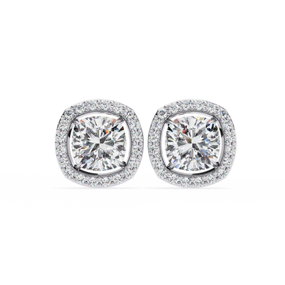 Sparkle Halo Diamond Studs CaratLink
