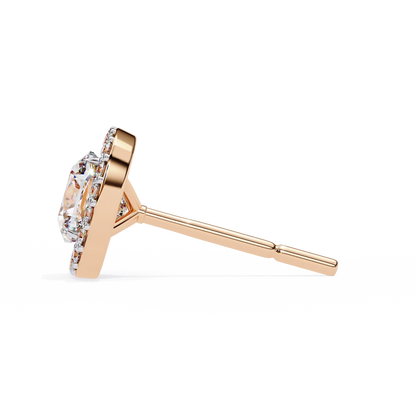 Sparkle Halo Diamond Studs CaratLink