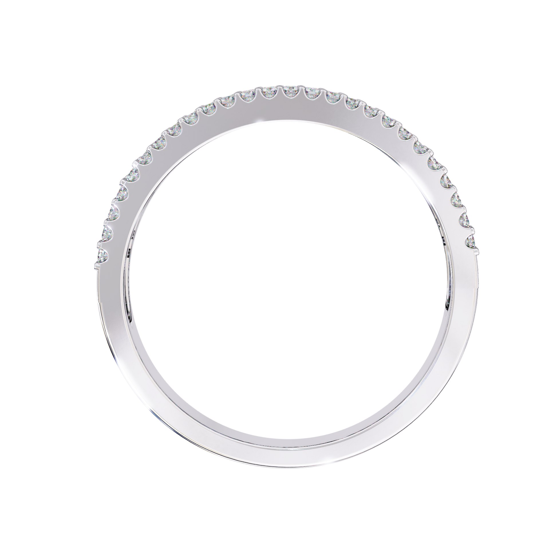 Baguette and Round Diamond Band Carat Link Jewels