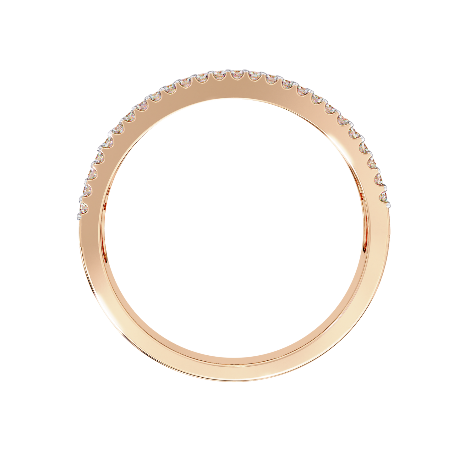 Baguette and Round Diamond Band Carat Link Jewels