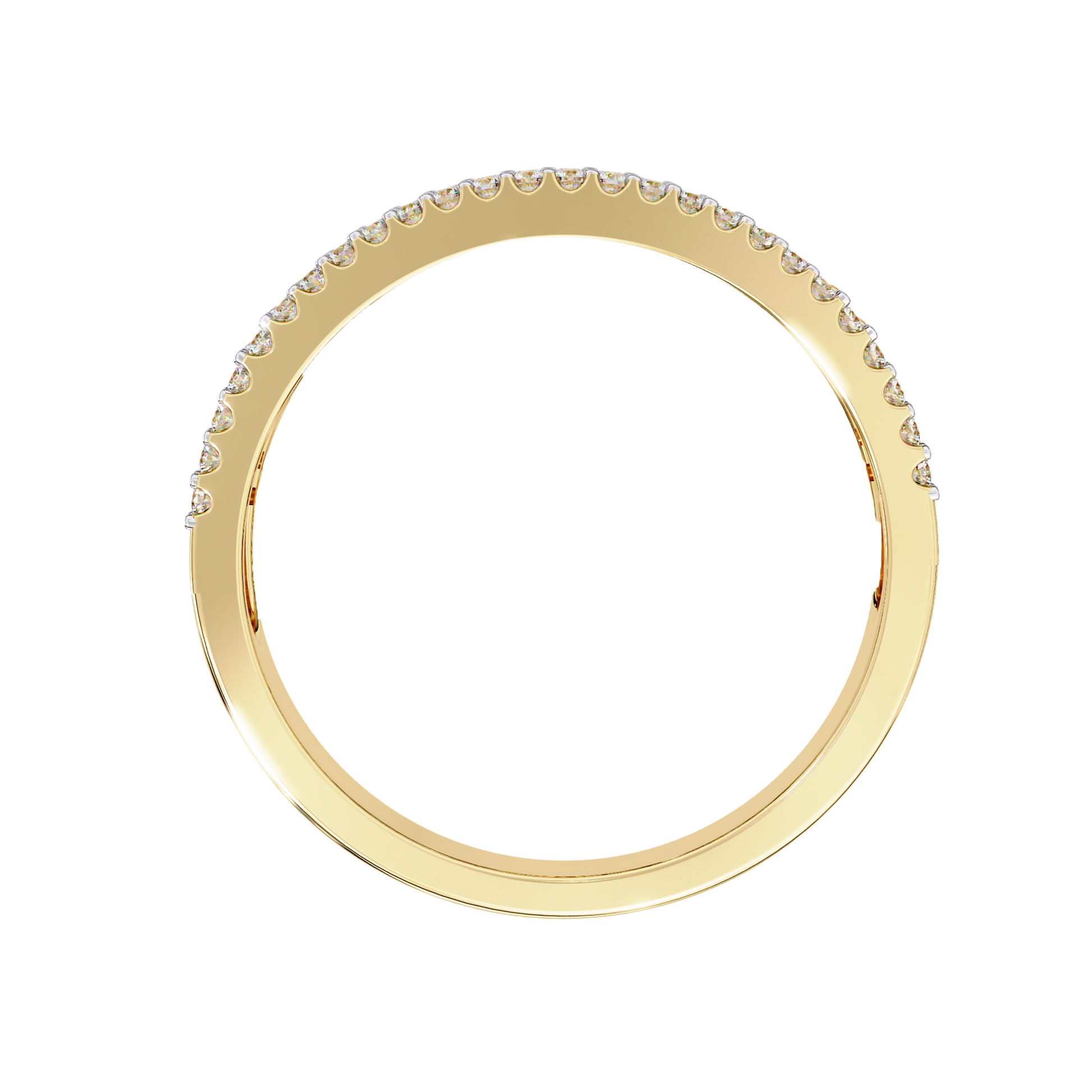 Baguette and Round Diamond Band Carat Link Jewels