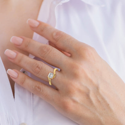 Pure Harmony Cushion Solitaire Ring - Caratlink