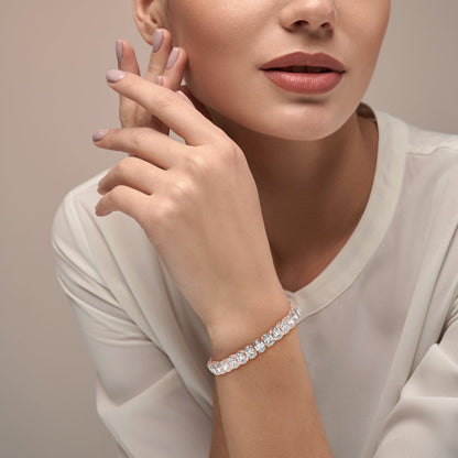 Classic Oval Diamond Tennis Bracelet Caratlink