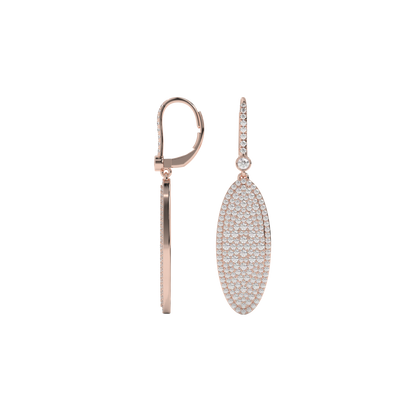 Luminous Oval Drop Earrings Caratlink