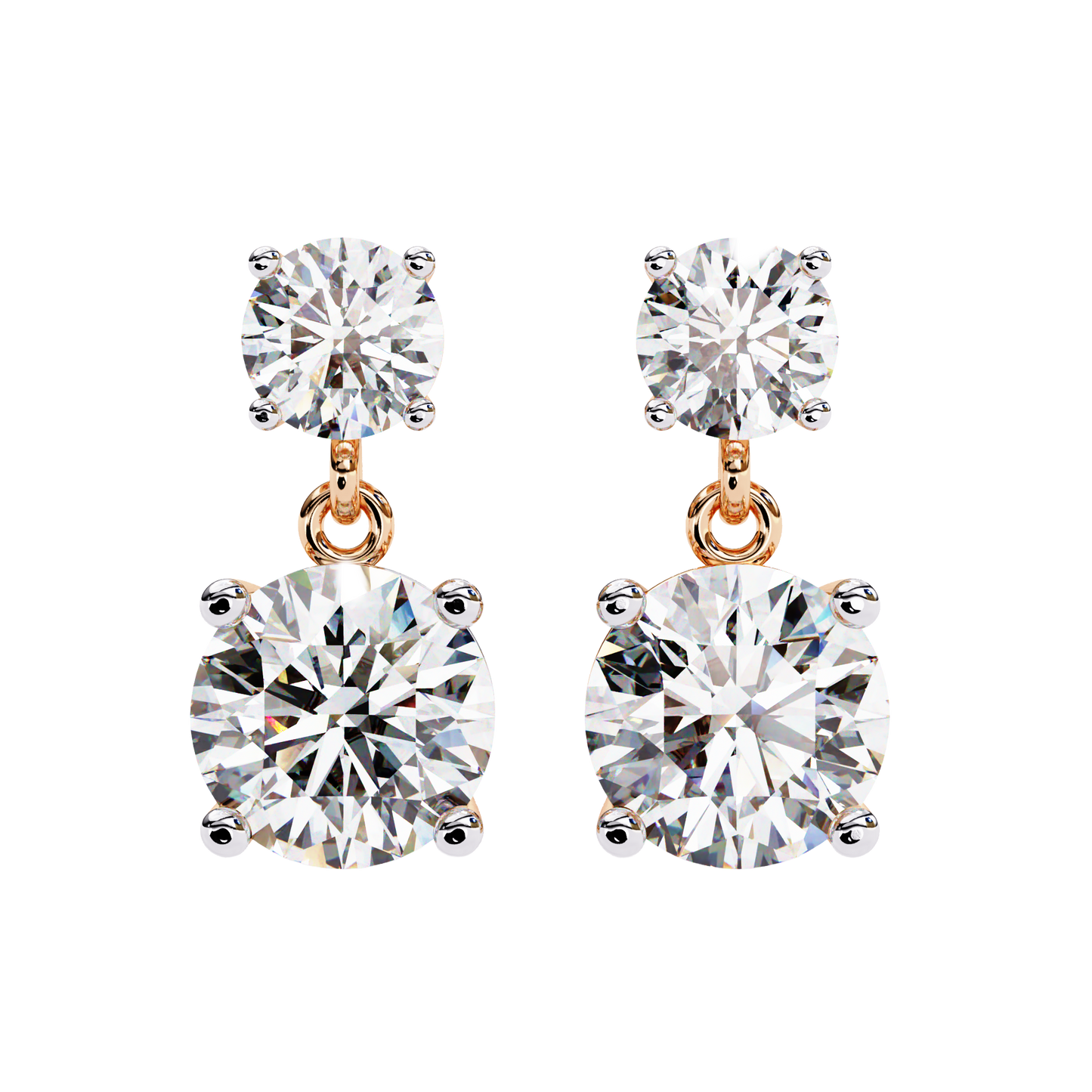 Double Round Drop Diamond CaratLink