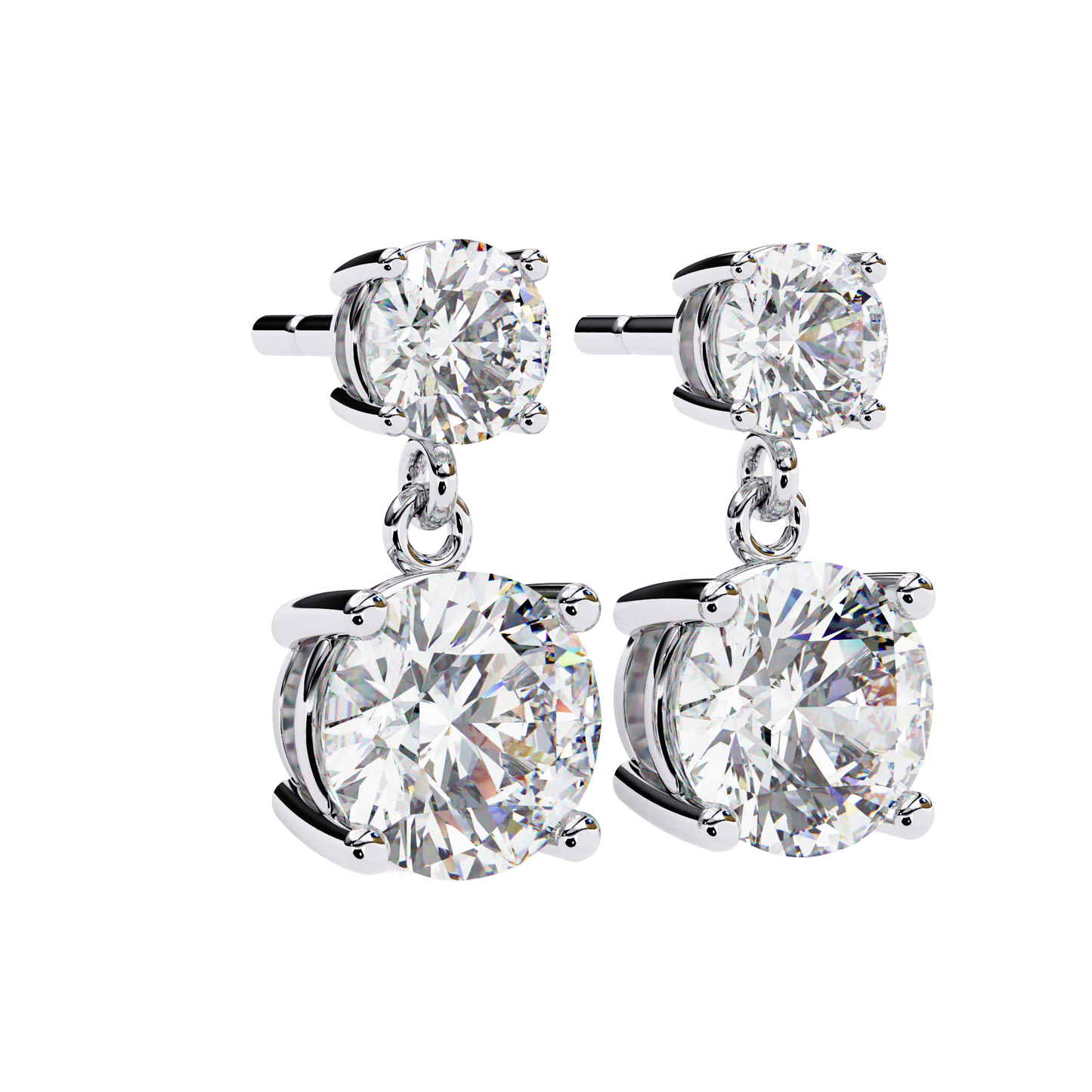 Double Round Drop Diamond CaratLink