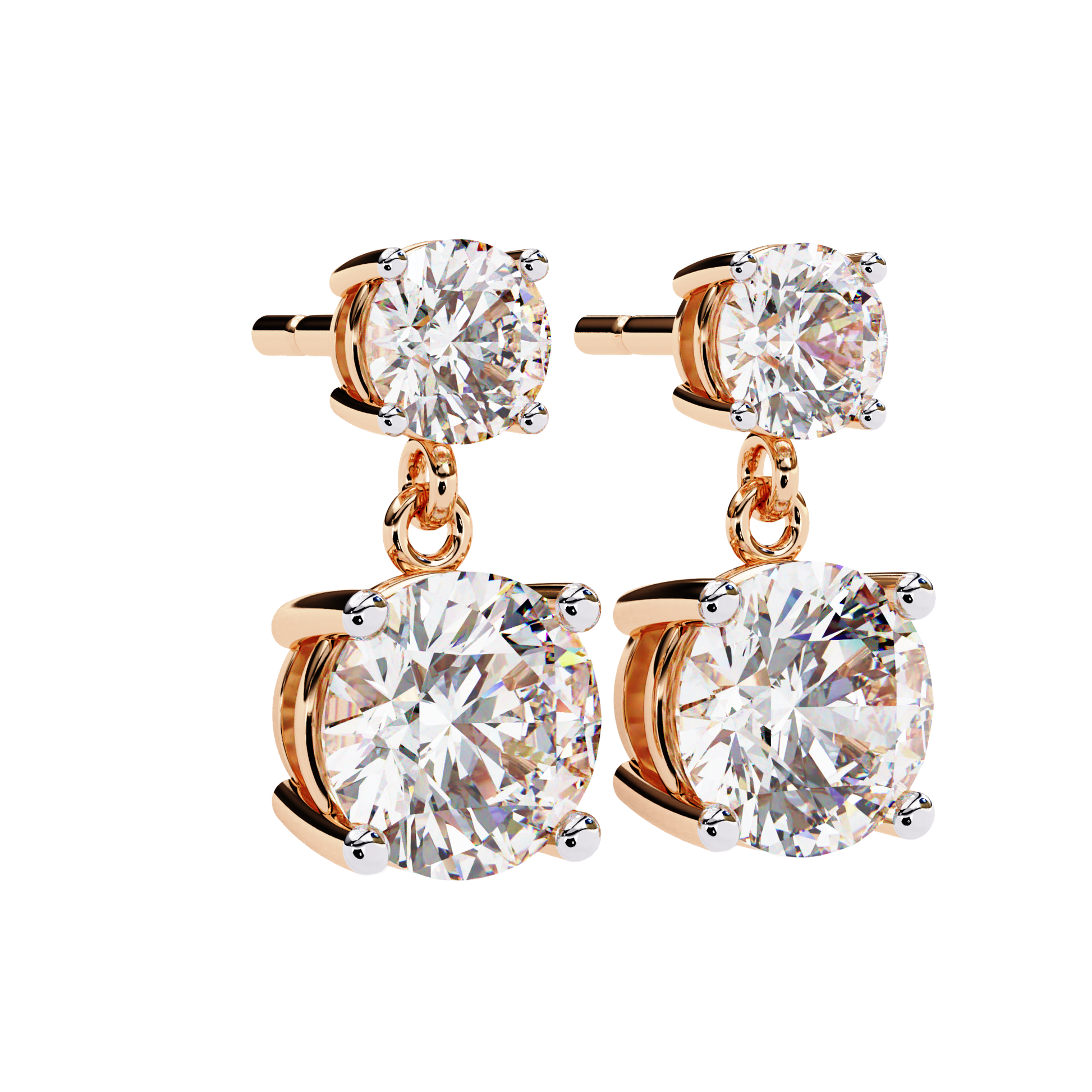 Double Round Drop Diamond CaratLink