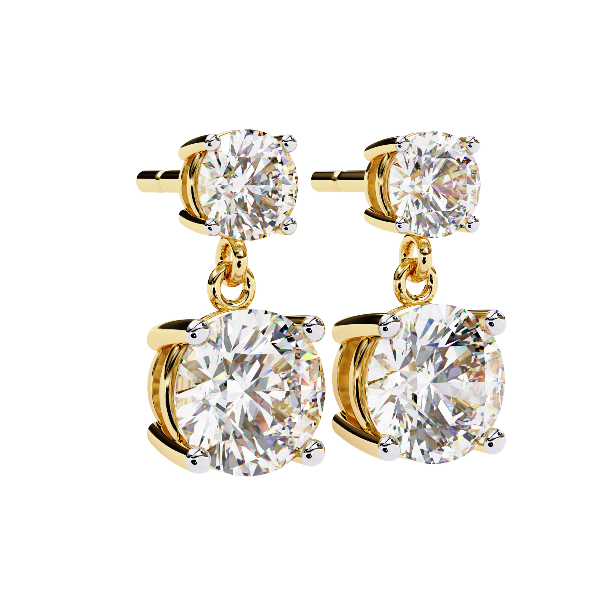 Double Round Drop Diamond CaratLink