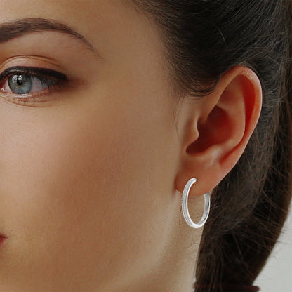 Eternal Spark Pavé Hoop Earrings Caratlink