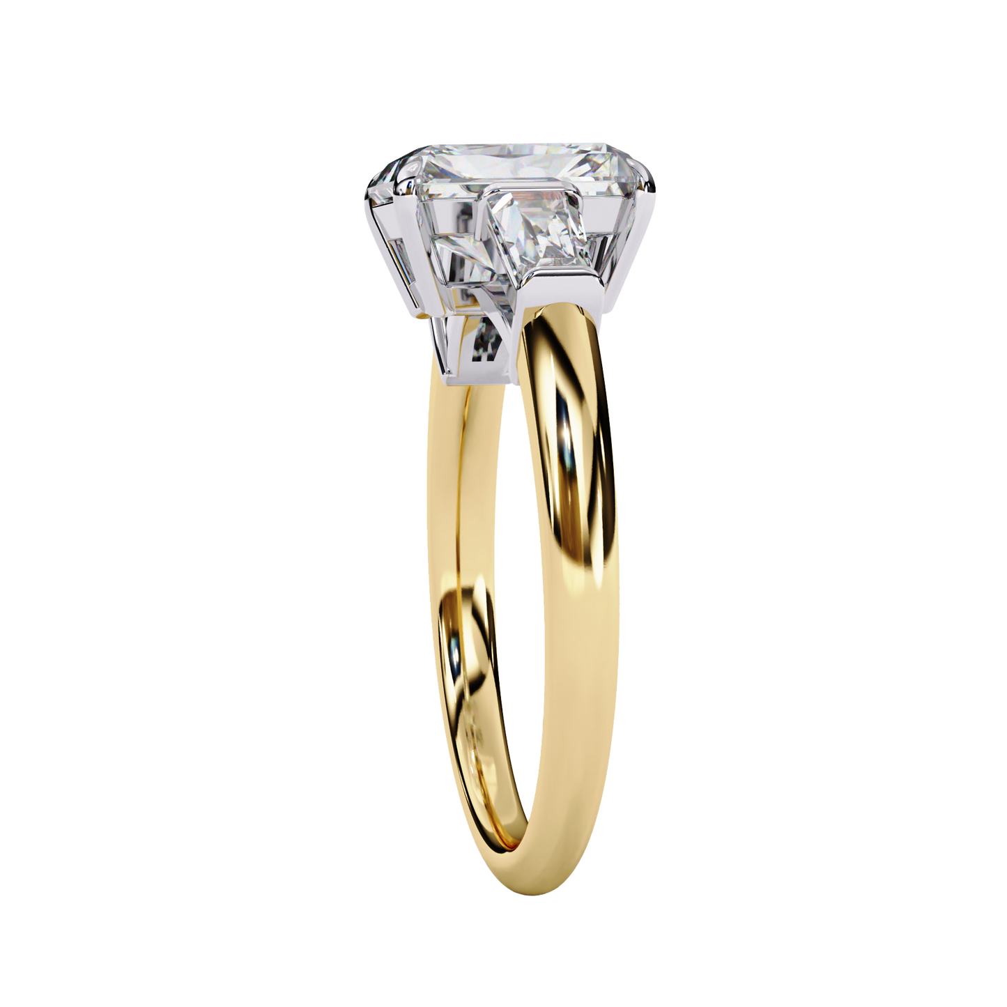 Radiant Three-Stone Diamond Ring Carat Link Jewels