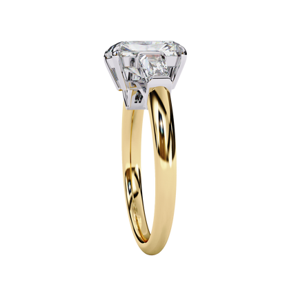 Radiant Three-Stone Diamond Ring Carat Link Jewels