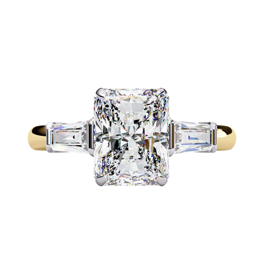 Radiant Three-Stone Diamond Ring