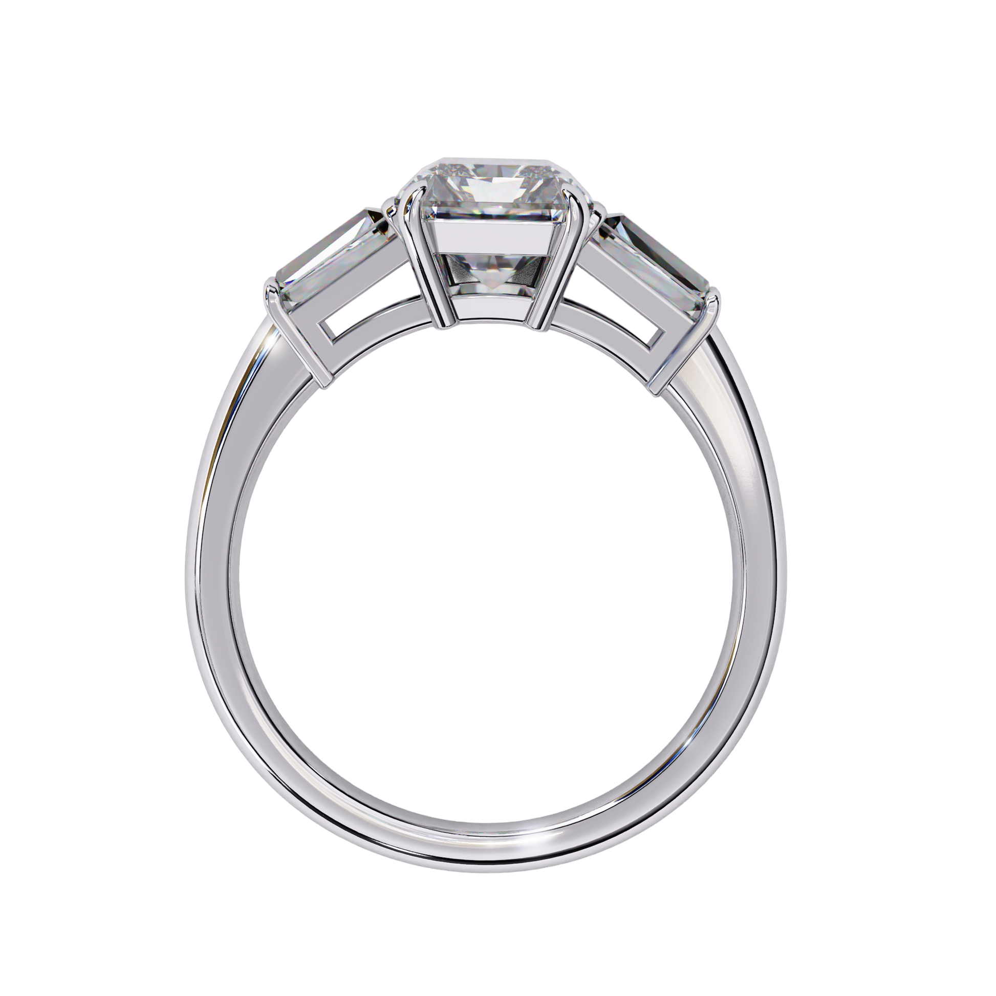 Radiant Three-Stone Diamond Ring Carat Link Jewels