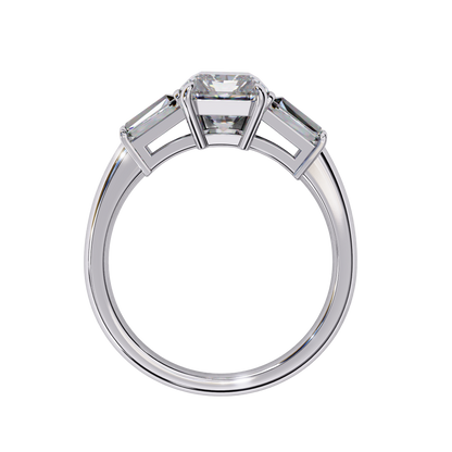 Radiant Three-Stone Diamond Ring Carat Link Jewels