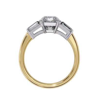 Radiant Three-Stone Diamond Ring Carat Link Jewels