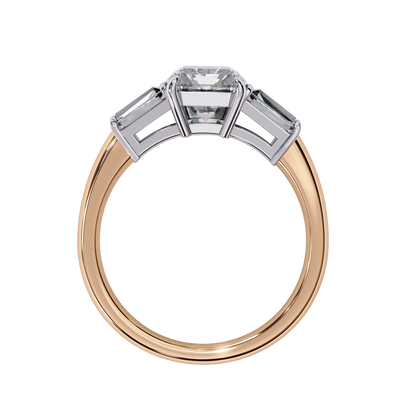 Radiant Three-Stone Diamond Ring Carat Link Jewels