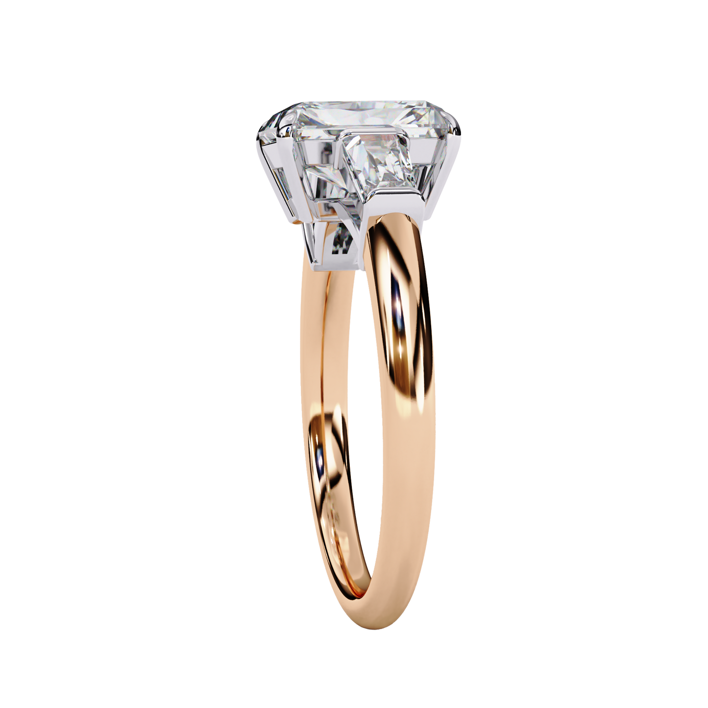 Radiant Three-Stone Diamond Ring Carat Link Jewels