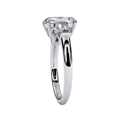 Radiant Three-Stone Diamond Ring Carat Link Jewels