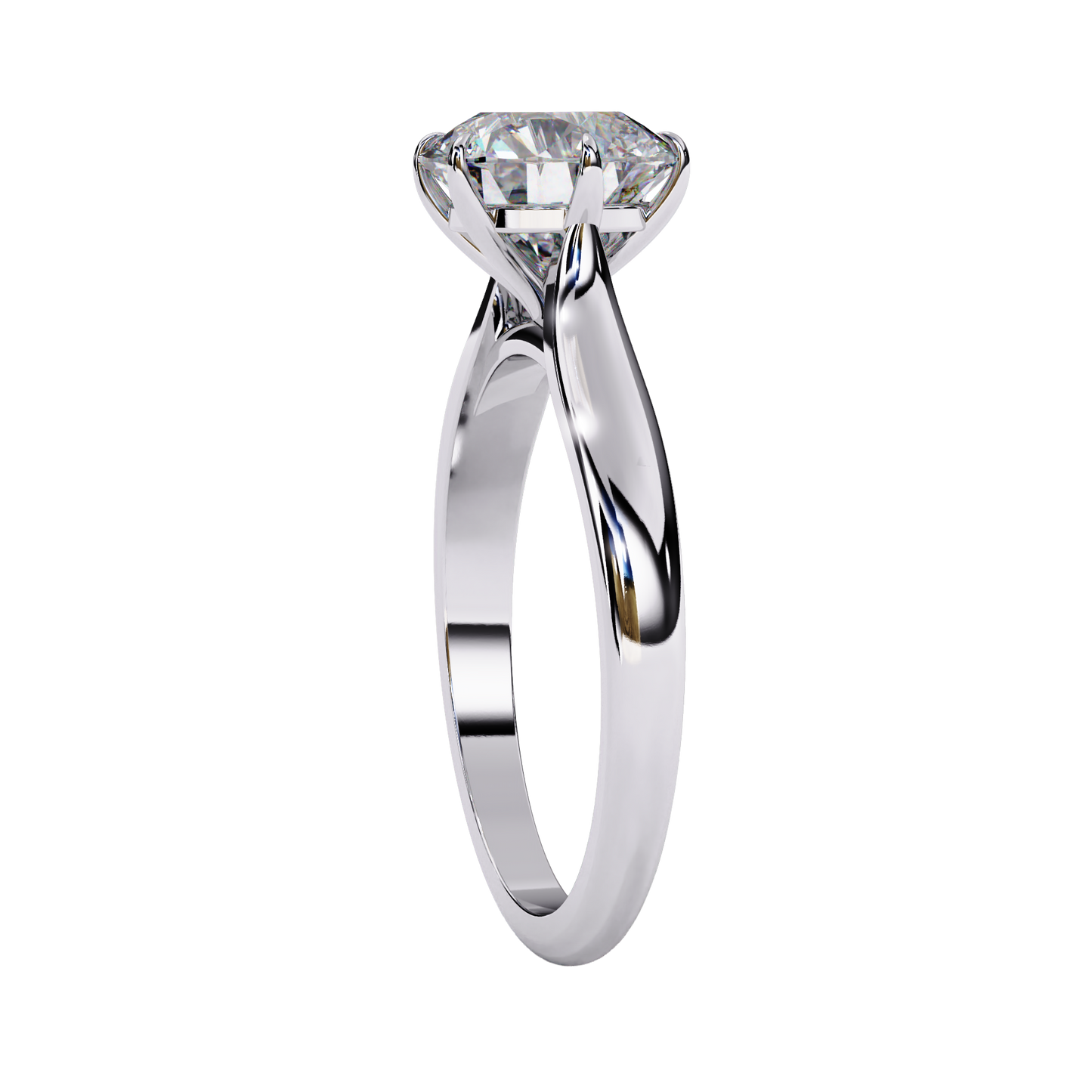 Classic Solitaire Round Diamond Engagement Ring Carat Link Jewels