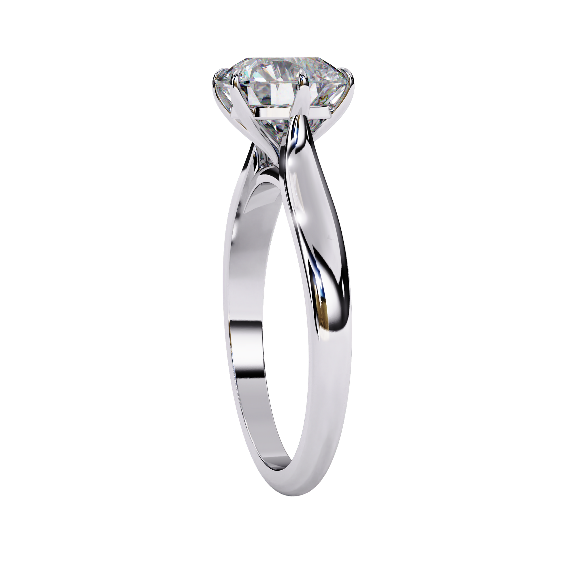 Classic Solitaire Round Diamond Engagement Ring Carat Link Jewels