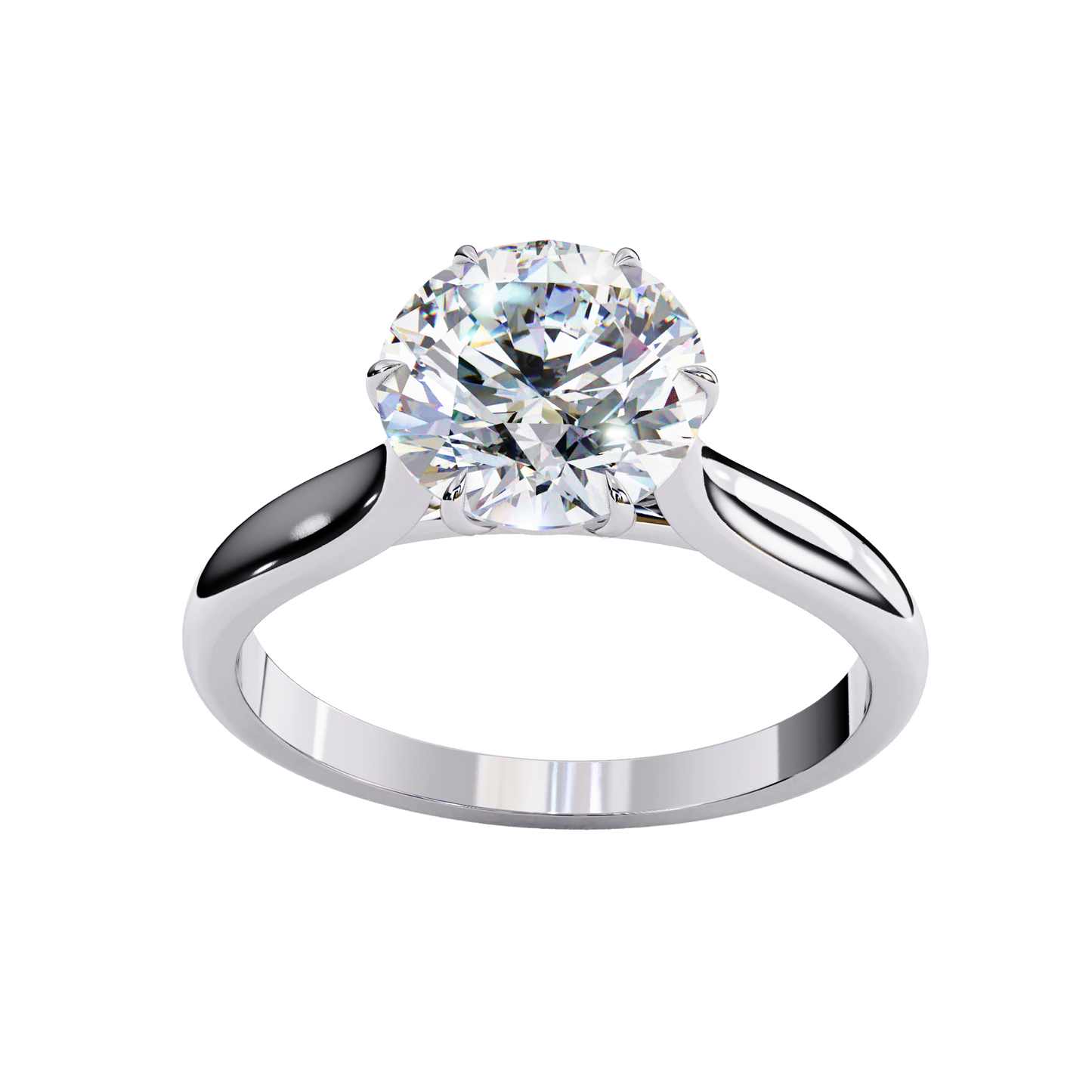 Classic Solitaire Round Diamond Engagement Ring Carat Link Jewels