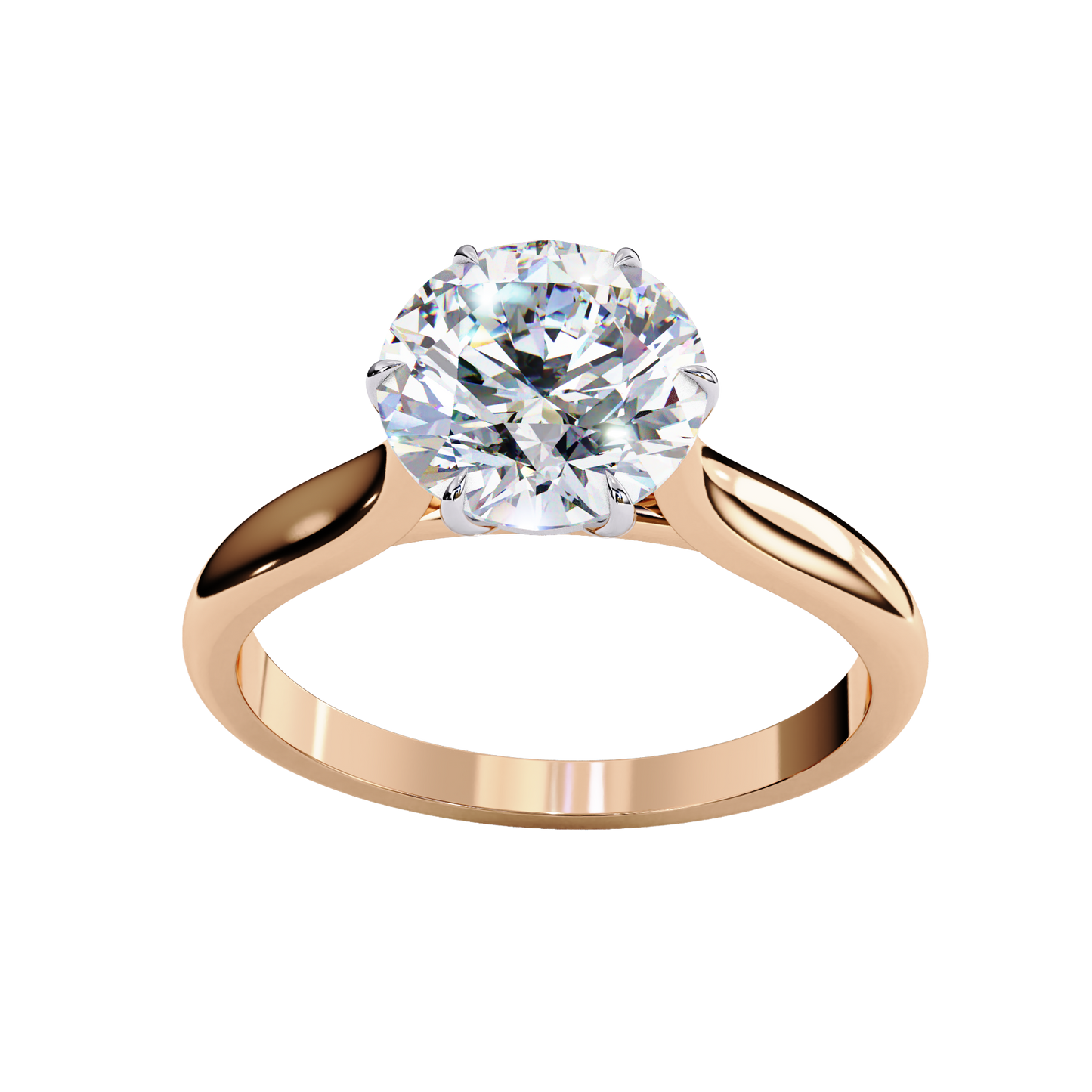 Classic Solitaire Round Diamond Engagement Ring Carat Link Jewels