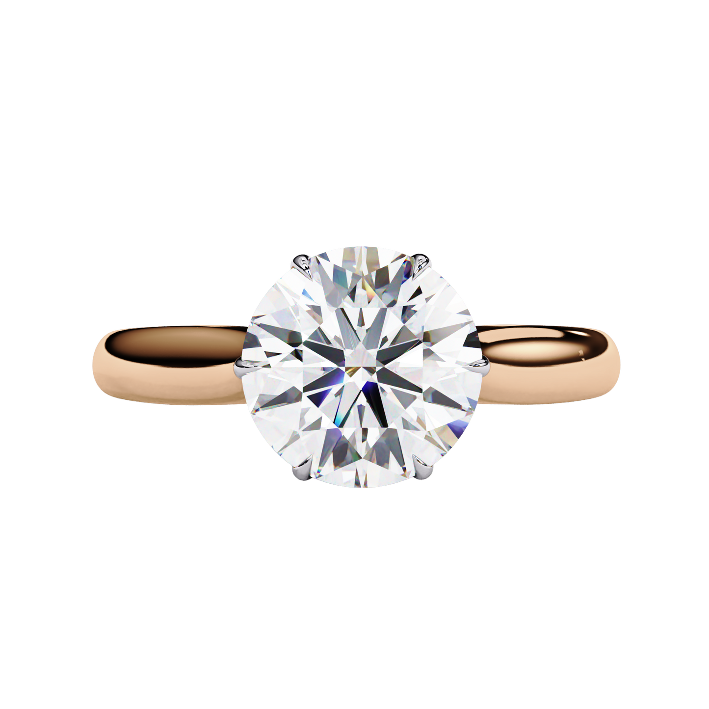 Classic Solitaire Round Diamond Engagement Ring Carat Link Jewels