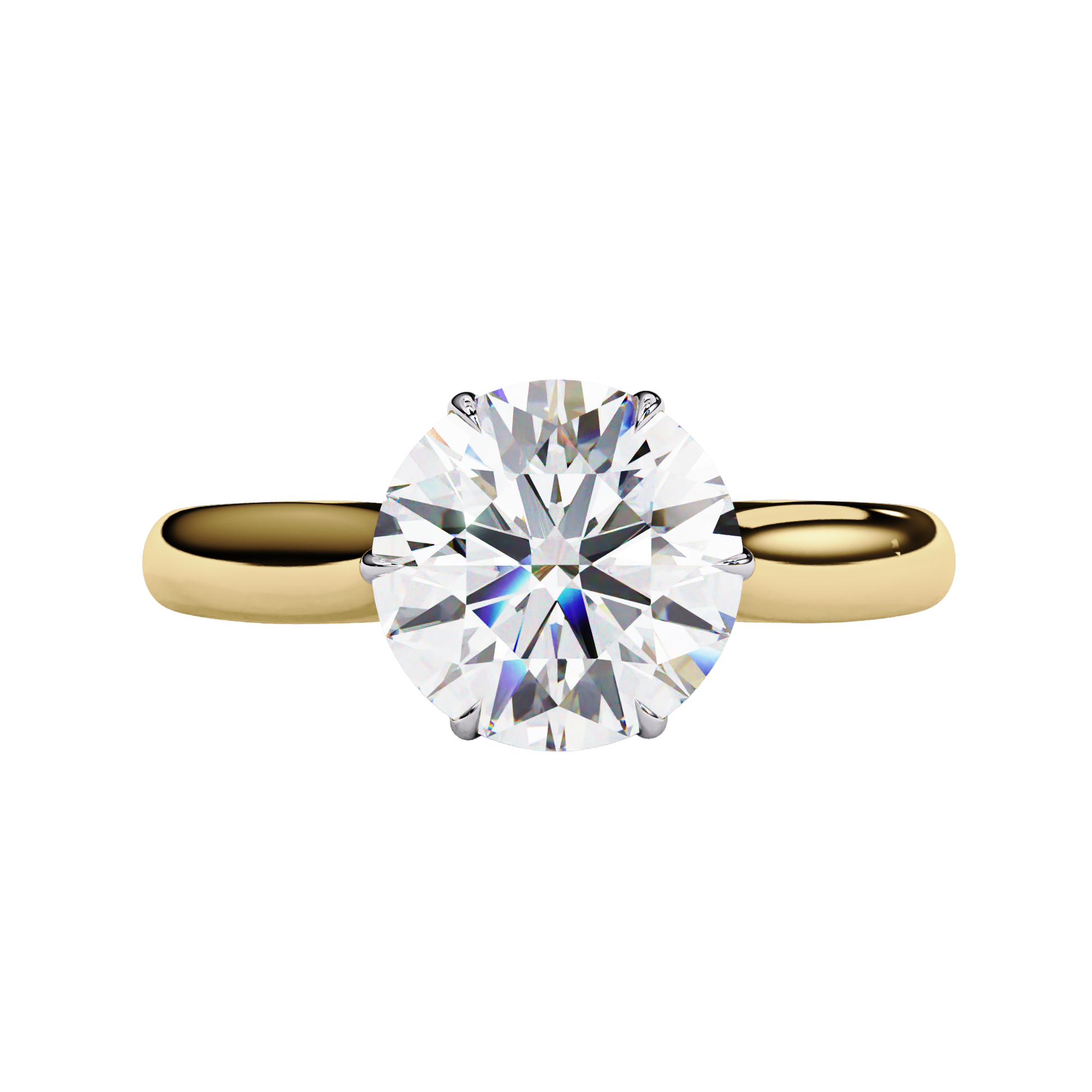 Classic Solitaire Round Diamond Engagement Ring Carat Link Jewels