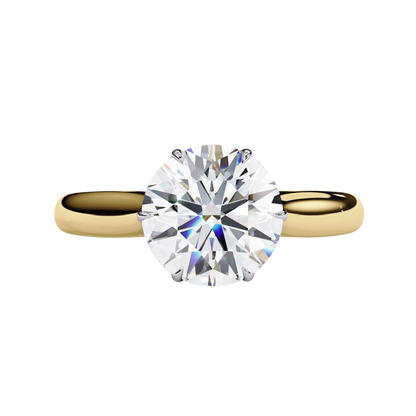 Classic Solitaire Round Diamond Engagement Ring Carat Link Jewels