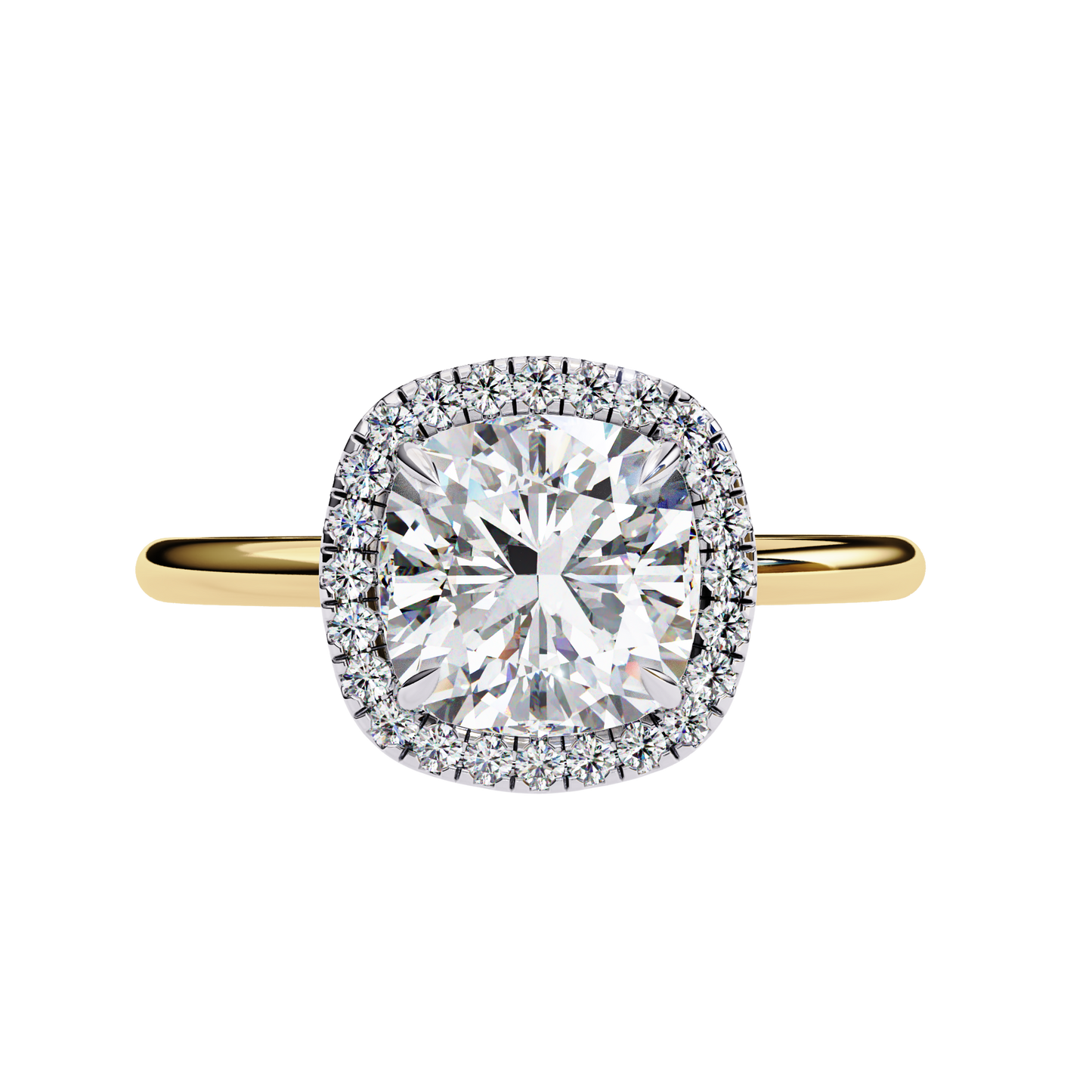 Cushion Halo Diamond Ring
