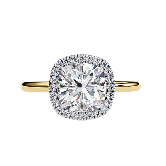Cushion Halo Diamond Ring