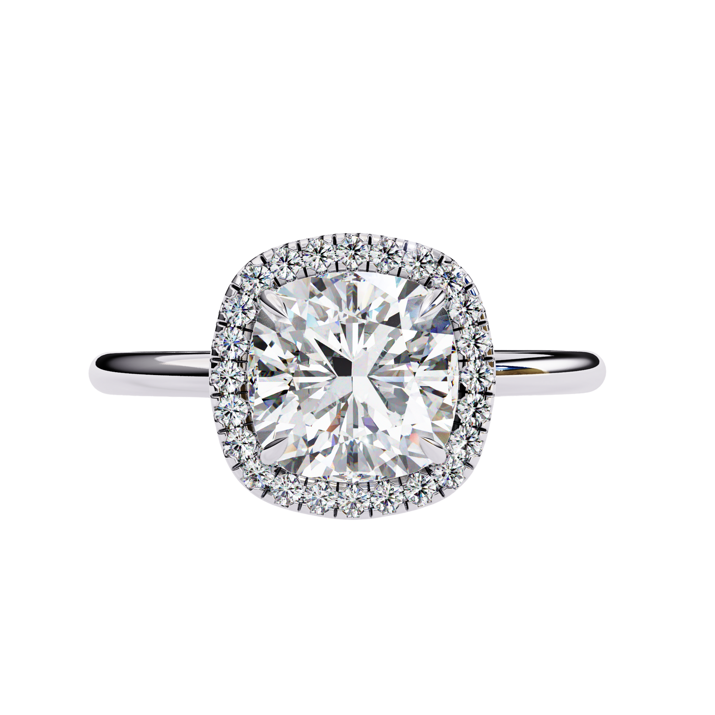 Cushion Halo Diamond Ring