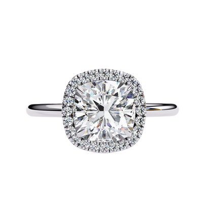 Cushion Halo Diamond Ring