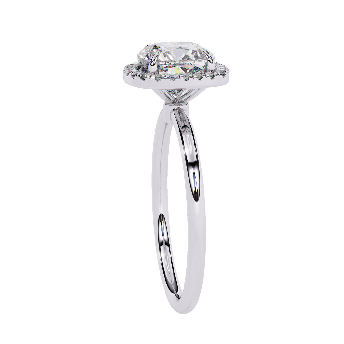 Cushion Halo Diamond Ring