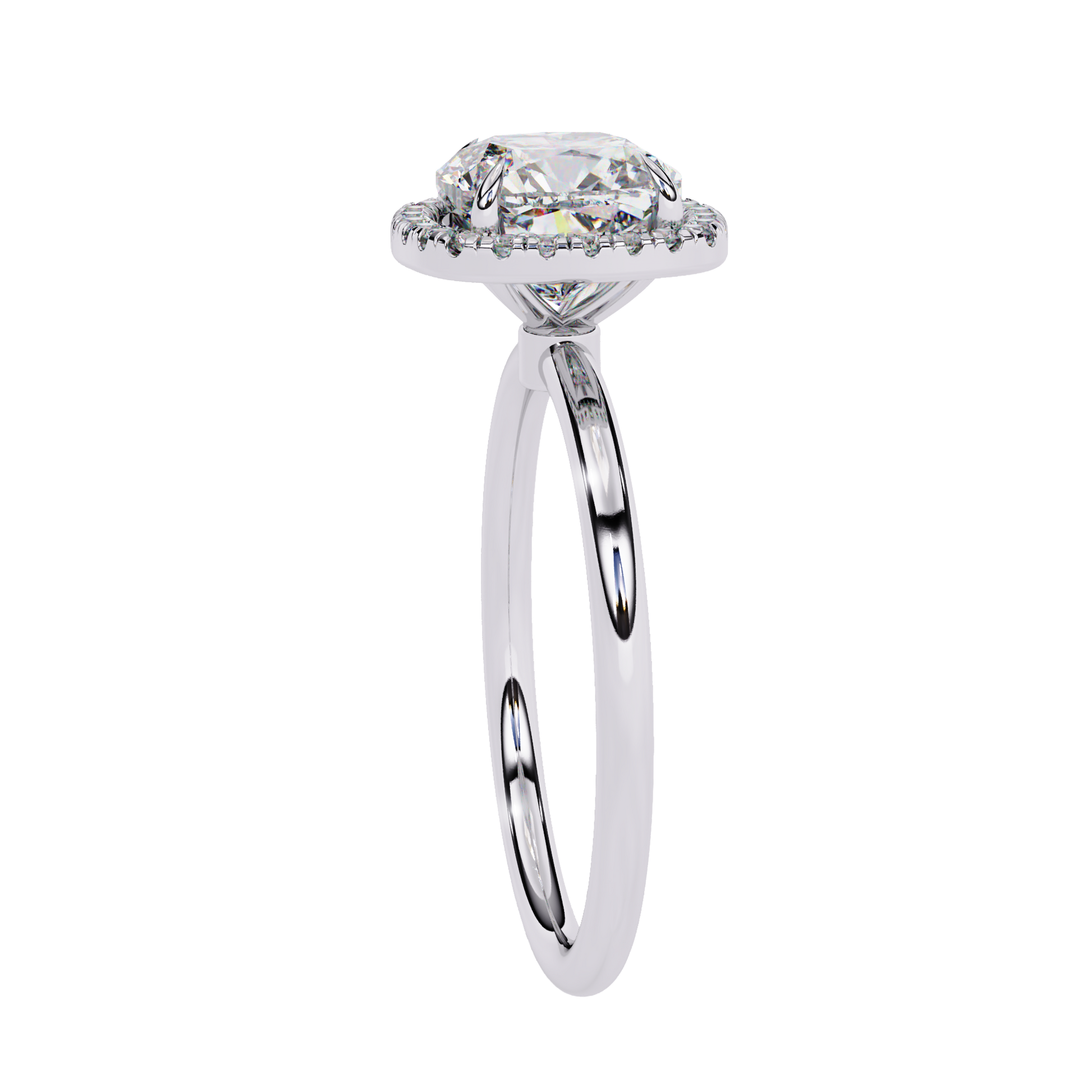 Cushion Halo Diamond Ring Carat Link Jewels