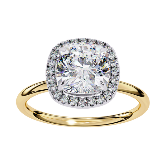Cushion Halo Diamond Ring