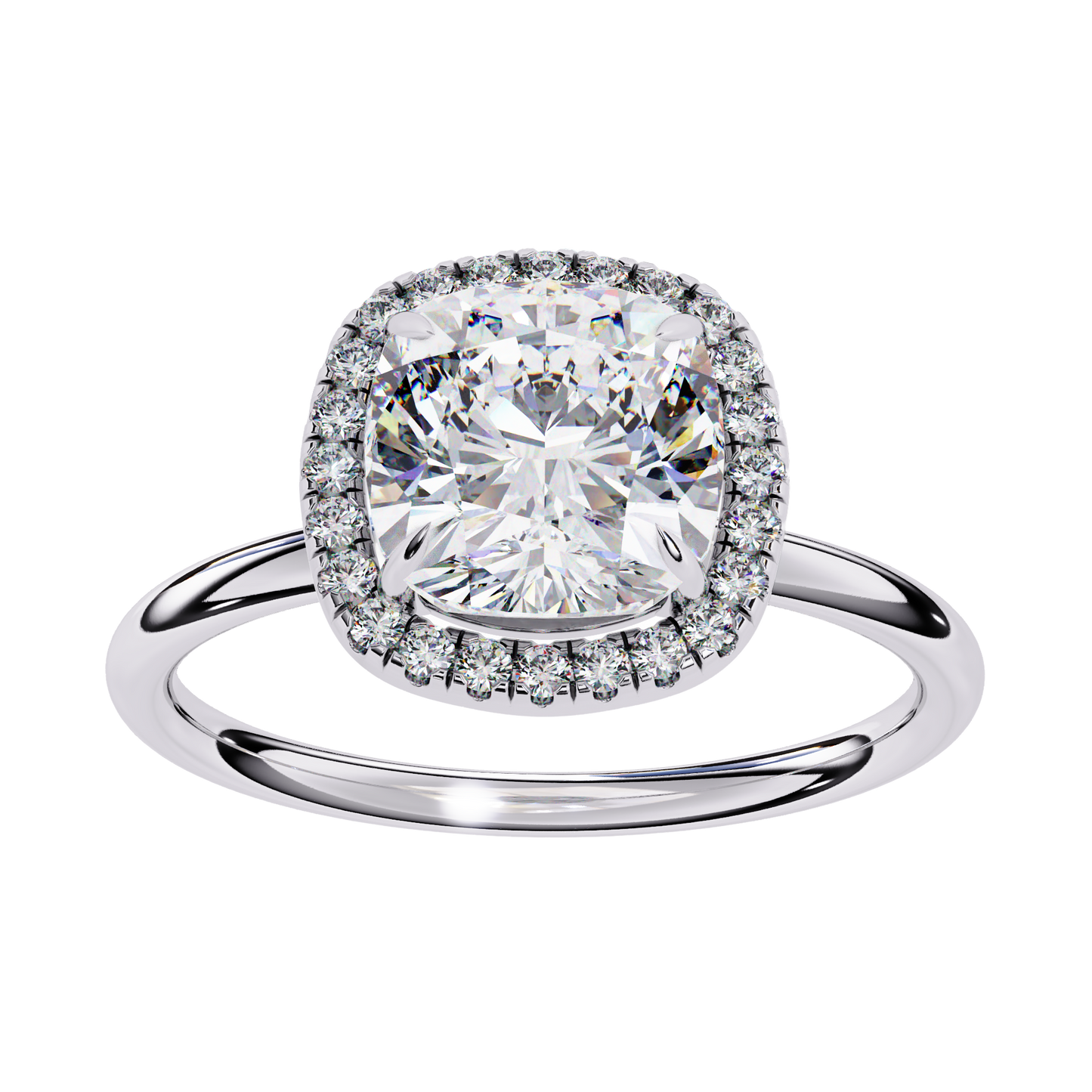 Cushion Halo Diamond Ring