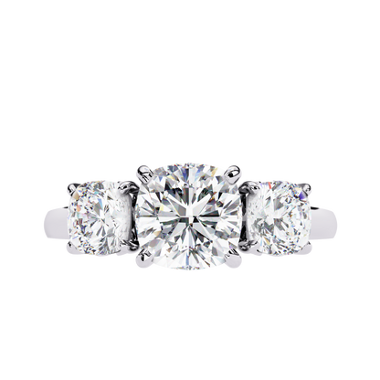 Elegant Three-Stone Diamond Engagement Ring Carat Link Jewels